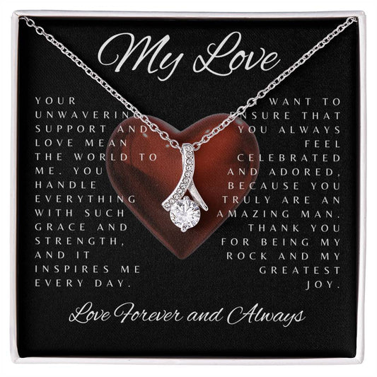 Your unwavering support and love mean the world to me necklace