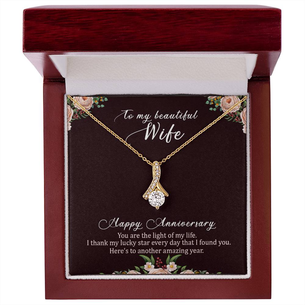 To my beautiful wife necklace