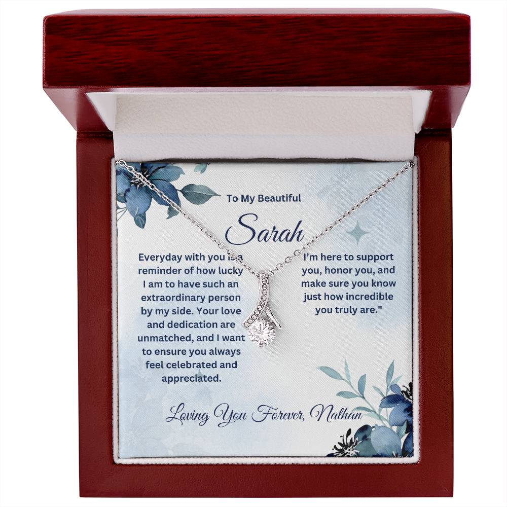 Personalized - Everyday with you is a reminder of how lucky I am necklace