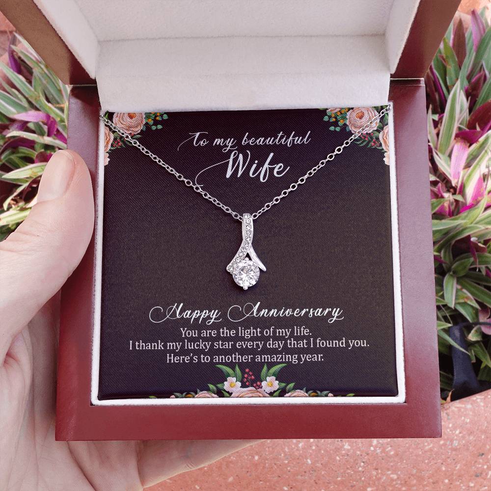 To my beautiful wife necklace