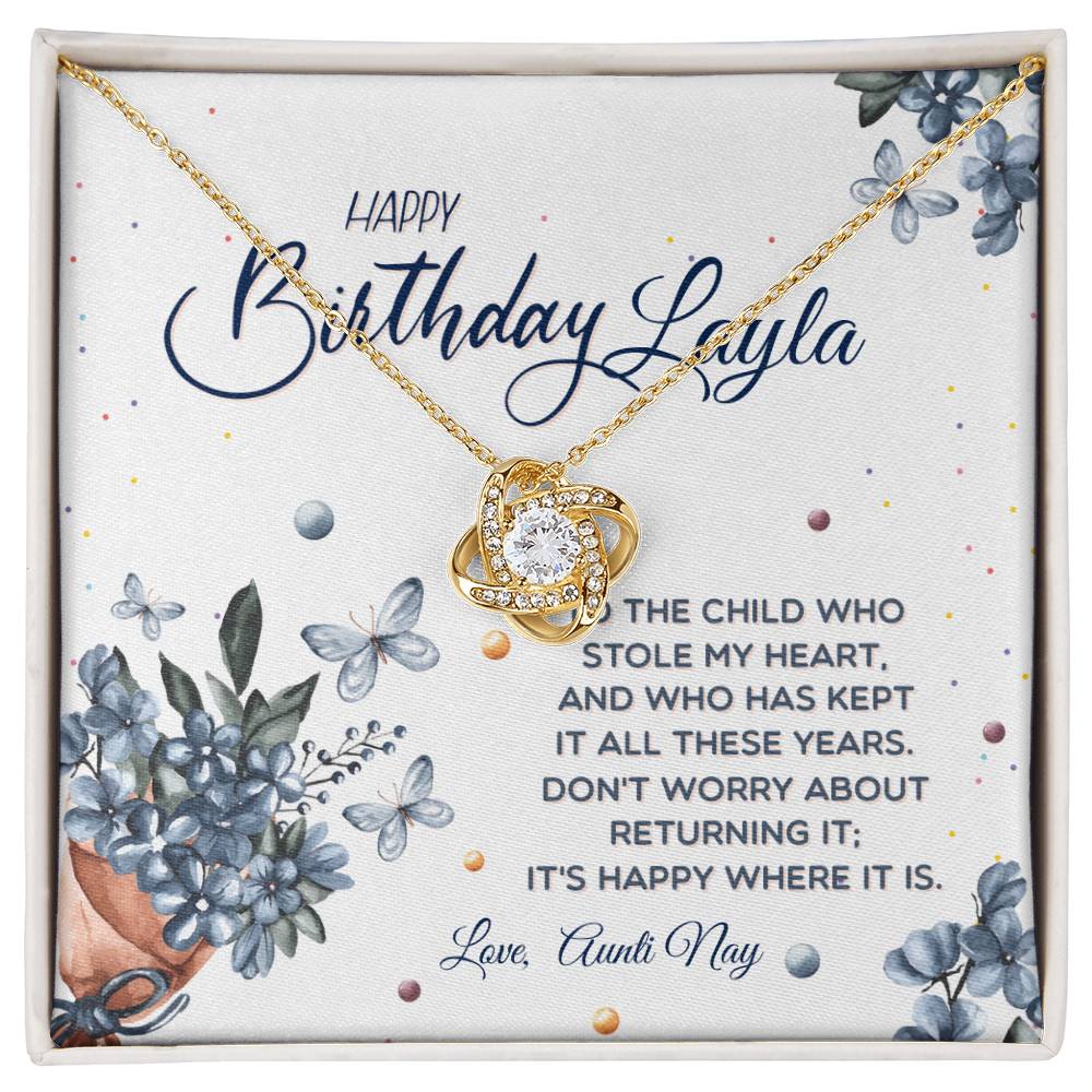 Personalized - Happy Birthday to the child who stole my heart necklace