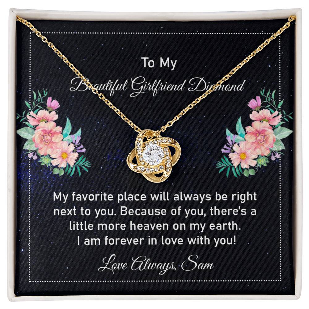 Personalized - My favorite place will always be right next to you necklace