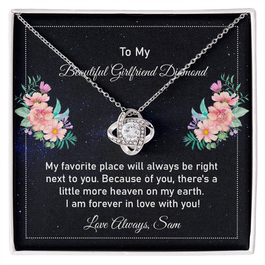 Personalized - My favorite place will always be right next to you necklace