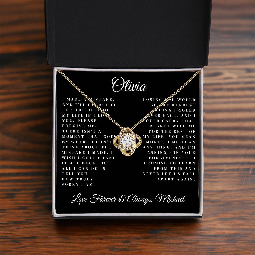 Personalized I made a mistake, and I'll regret it necklace