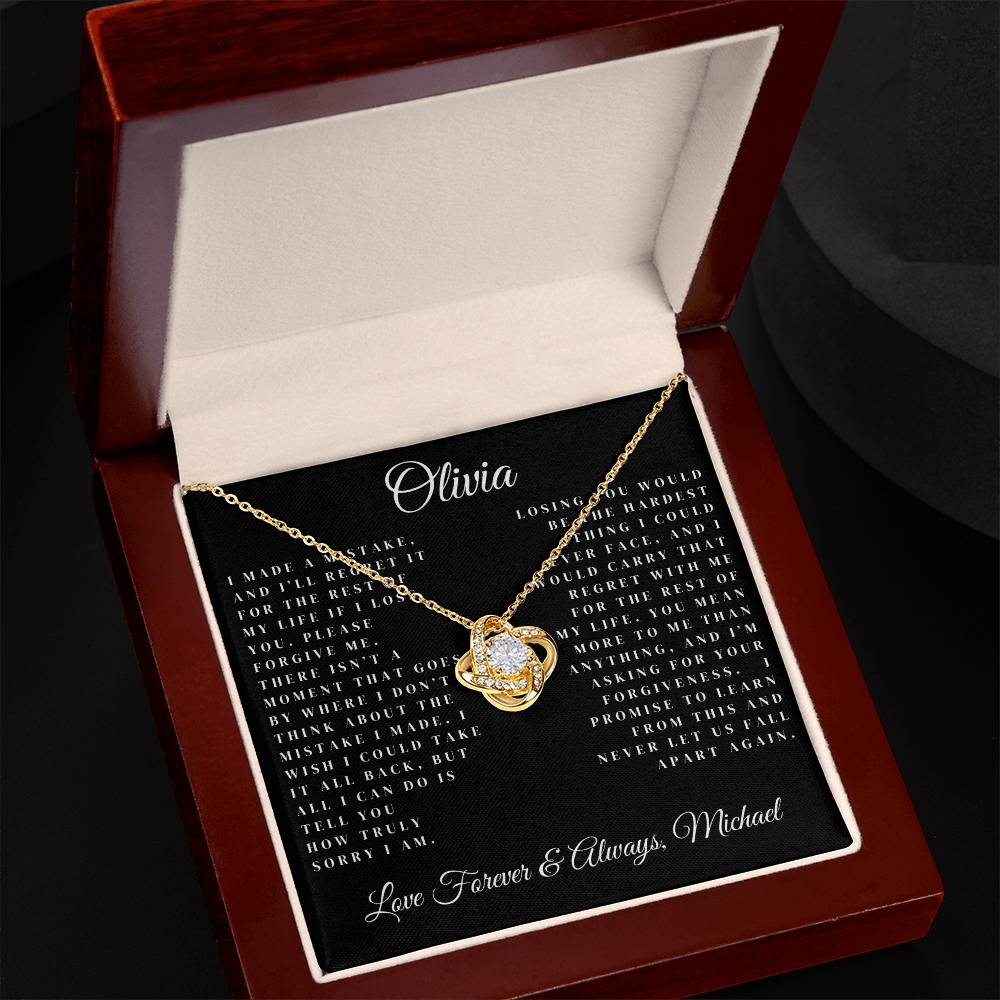 Personalized I made a mistake, and I'll regret it necklace