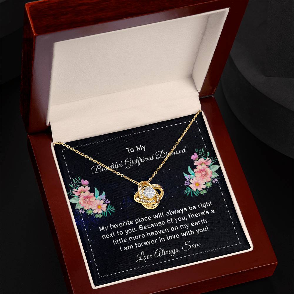 Personalized - My favorite place will always be right next to you necklace