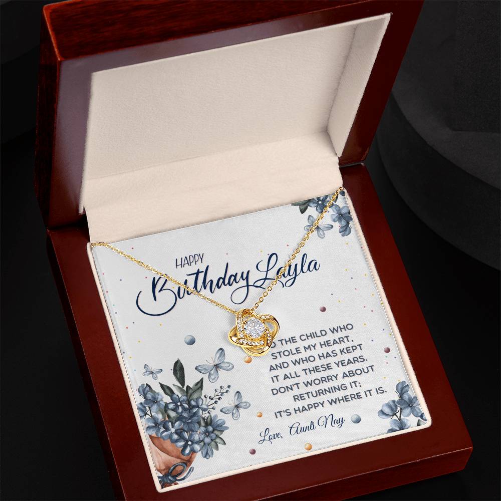 Personalized - Happy Birthday to the child who stole my heart necklace