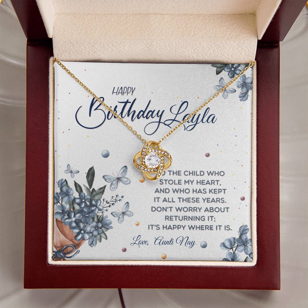 Personalized - Happy Birthday to the child who stole my heart necklace