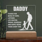 Engraved Acrylic Square-Daddy - thanks for being my hero, listener life mentor