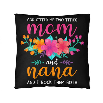 Indoor and Outdoor Pillow -God Gift Me Two Titles