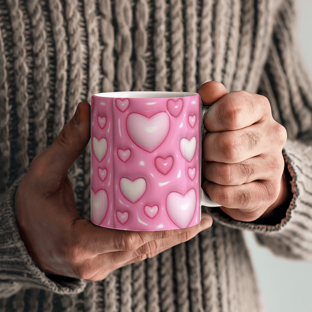 Pink Heart 11oz Mug