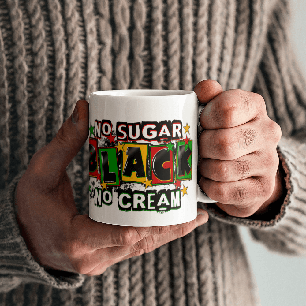 Black No Sugar No Cream Mug 110z