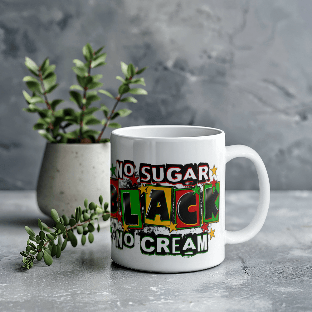 Black No Sugar No Cream Mug 110z