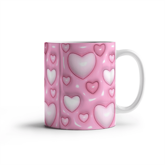 Pink Heart 11oz Mug