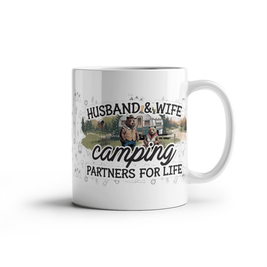 Husband And Wife Camping Partners For Life Mug 11oz