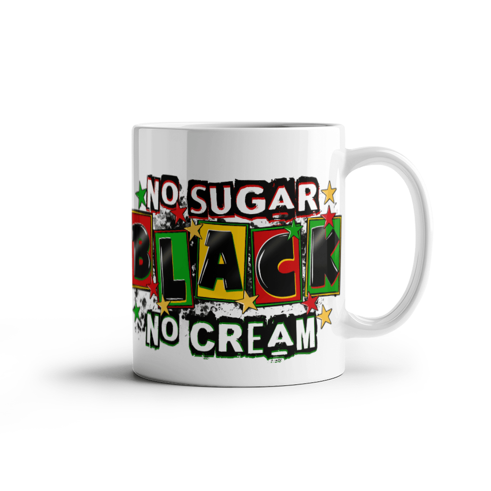 Black No Sugar No Cream Mug 110z