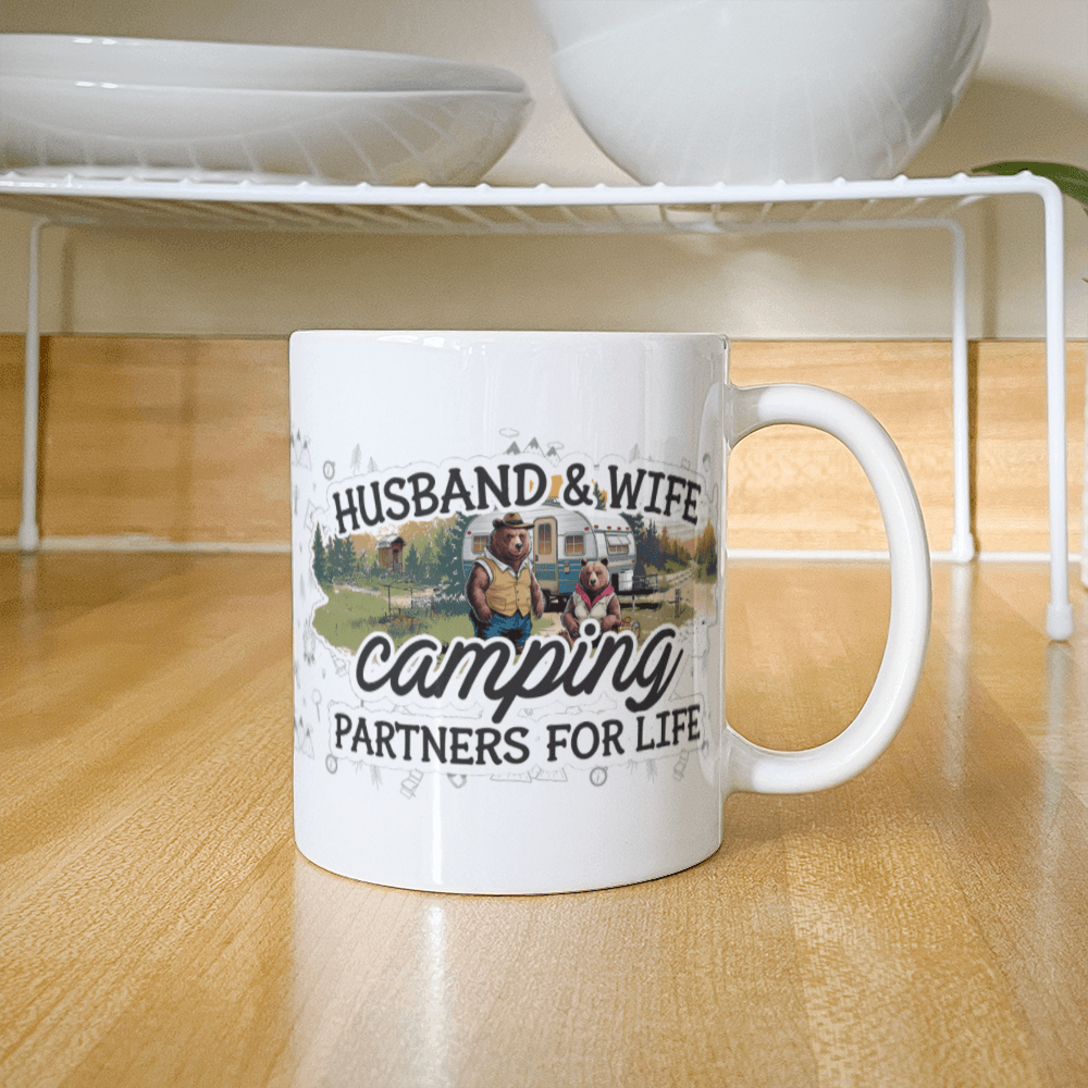 Husband And Wife Camping Partners For Life Mug 11oz