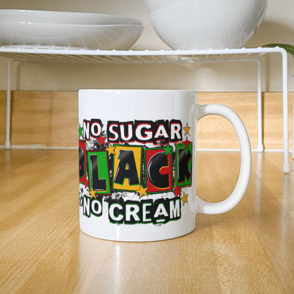 Black No Sugar No Cream Mug 110z