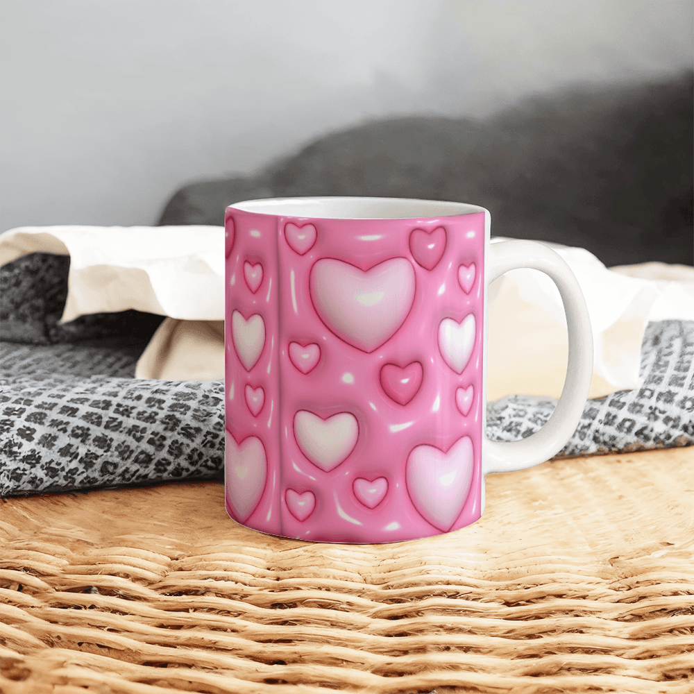 Pink Heart 11oz Mug