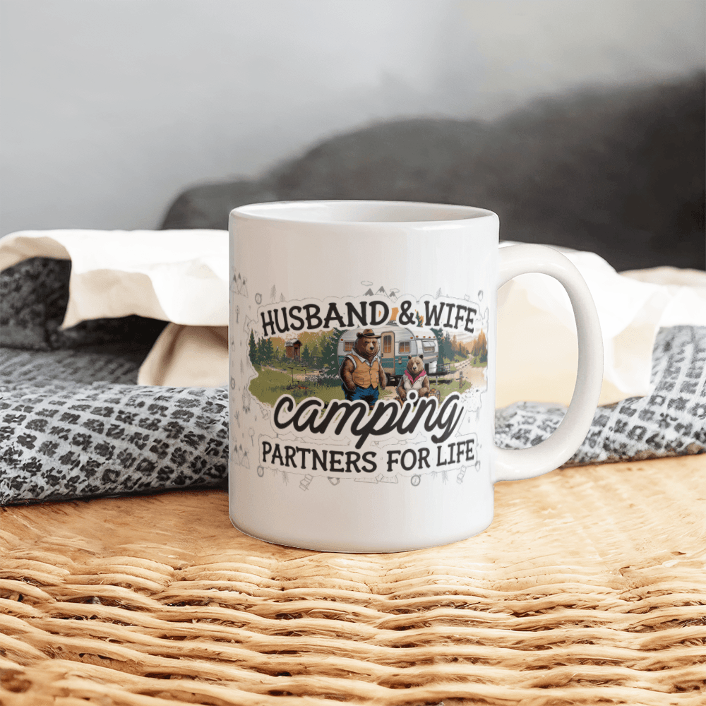 Husband And Wife Camping Partners For Life Mug 11oz