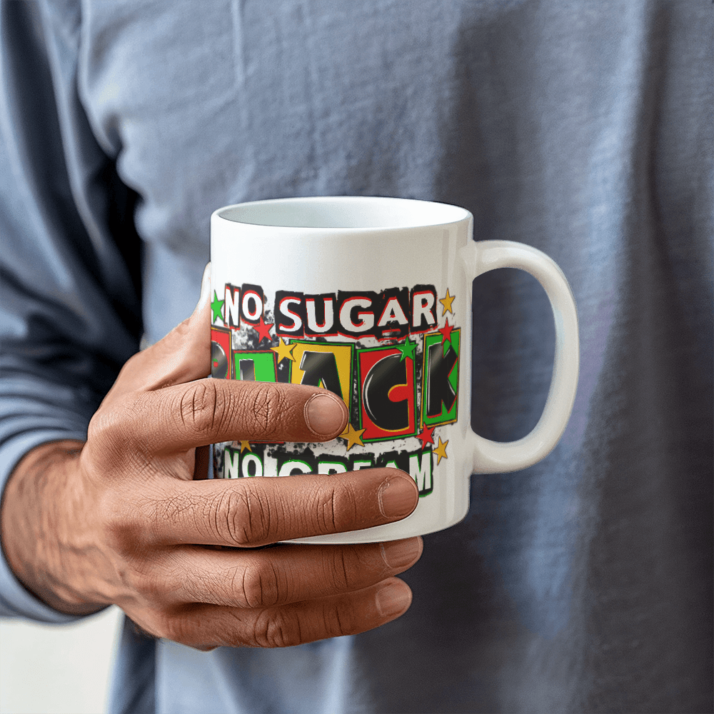 Black No Sugar No Cream Mug 110z