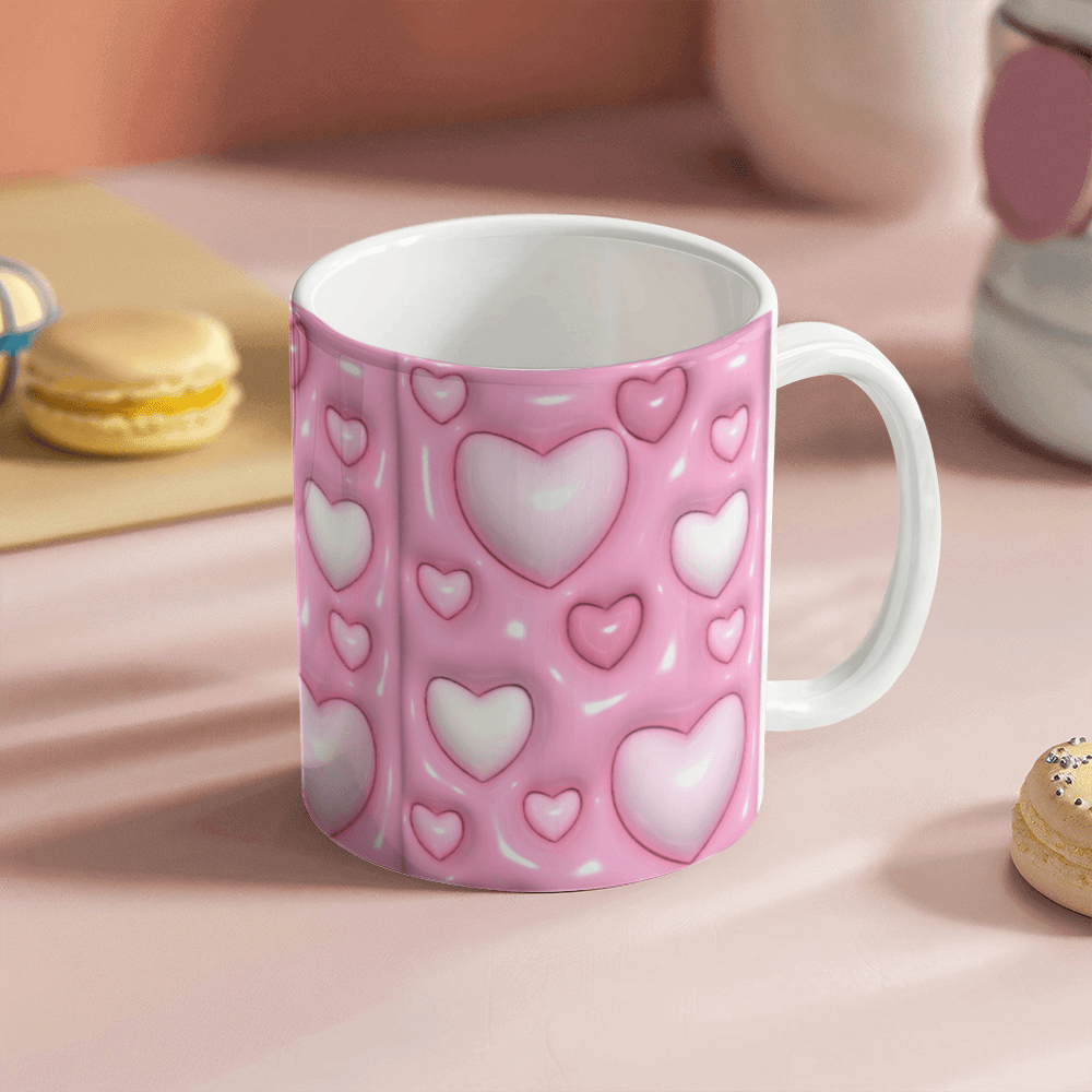 Pink Heart 11oz Mug