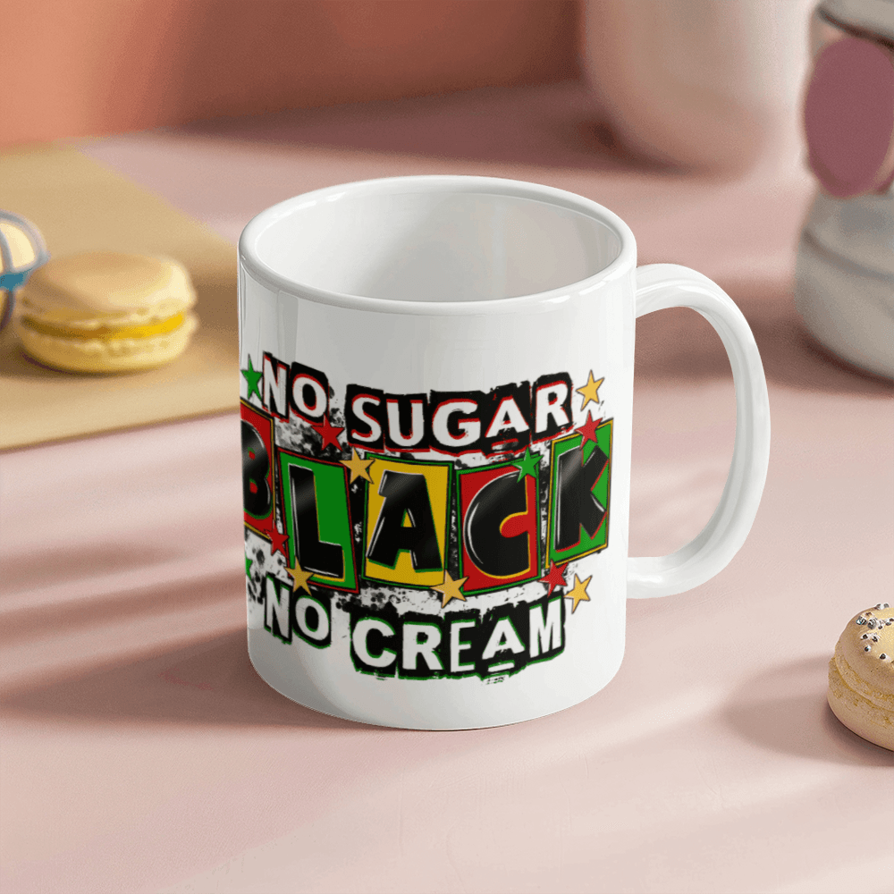 Black No Sugar No Cream Mug 110z