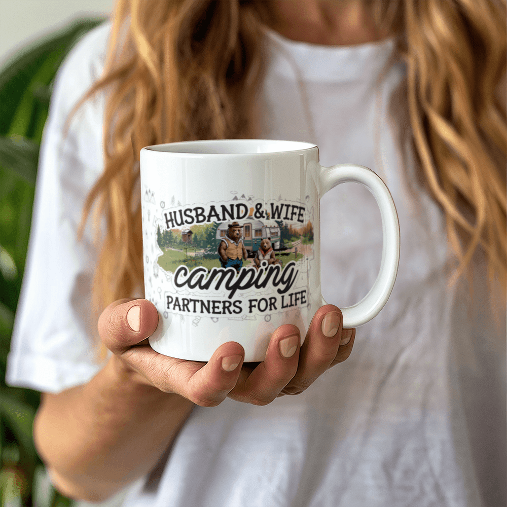 Husband And Wife Camping Partners For Life Mug 11oz