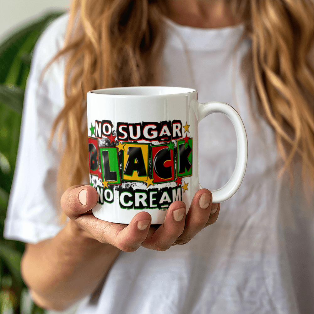 Black No Sugar No Cream Mug 110z