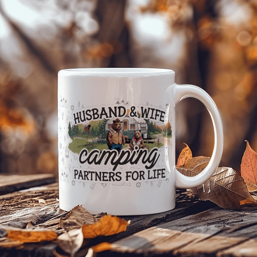 Husband And Wife Camping Partners For Life Mug 11oz