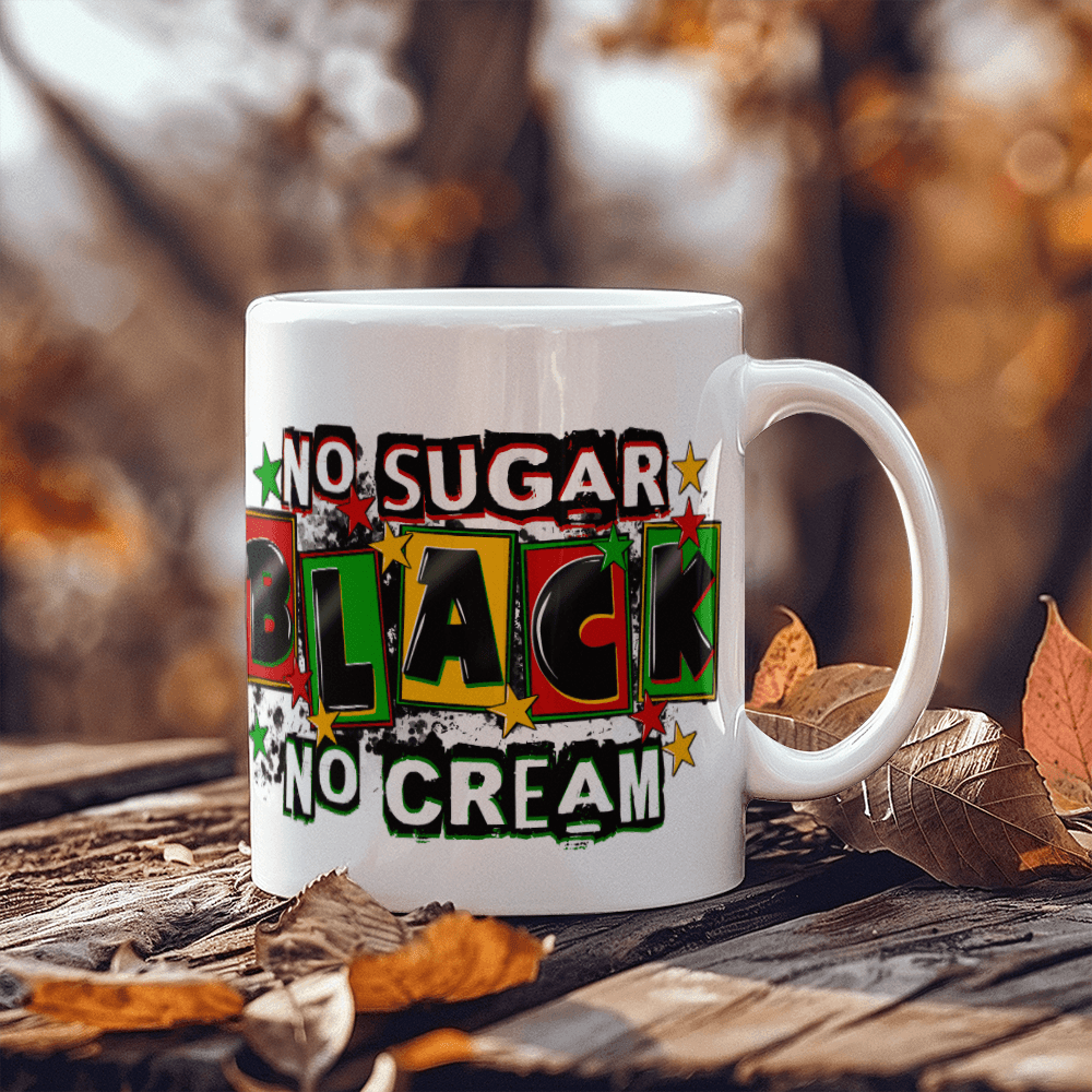 Black No Sugar No Cream Mug 110z