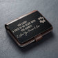 You carry a piece of my heart with you always - I love you forever Engraved Wallet Card
