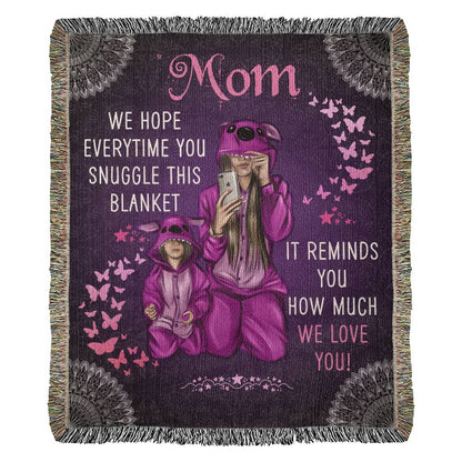 Heirloom Artwork Woven Blanket Mom Snuggle This Blanket