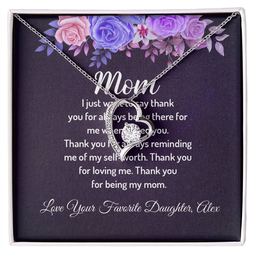 Personalized - Mom I just want to say thank you necklace