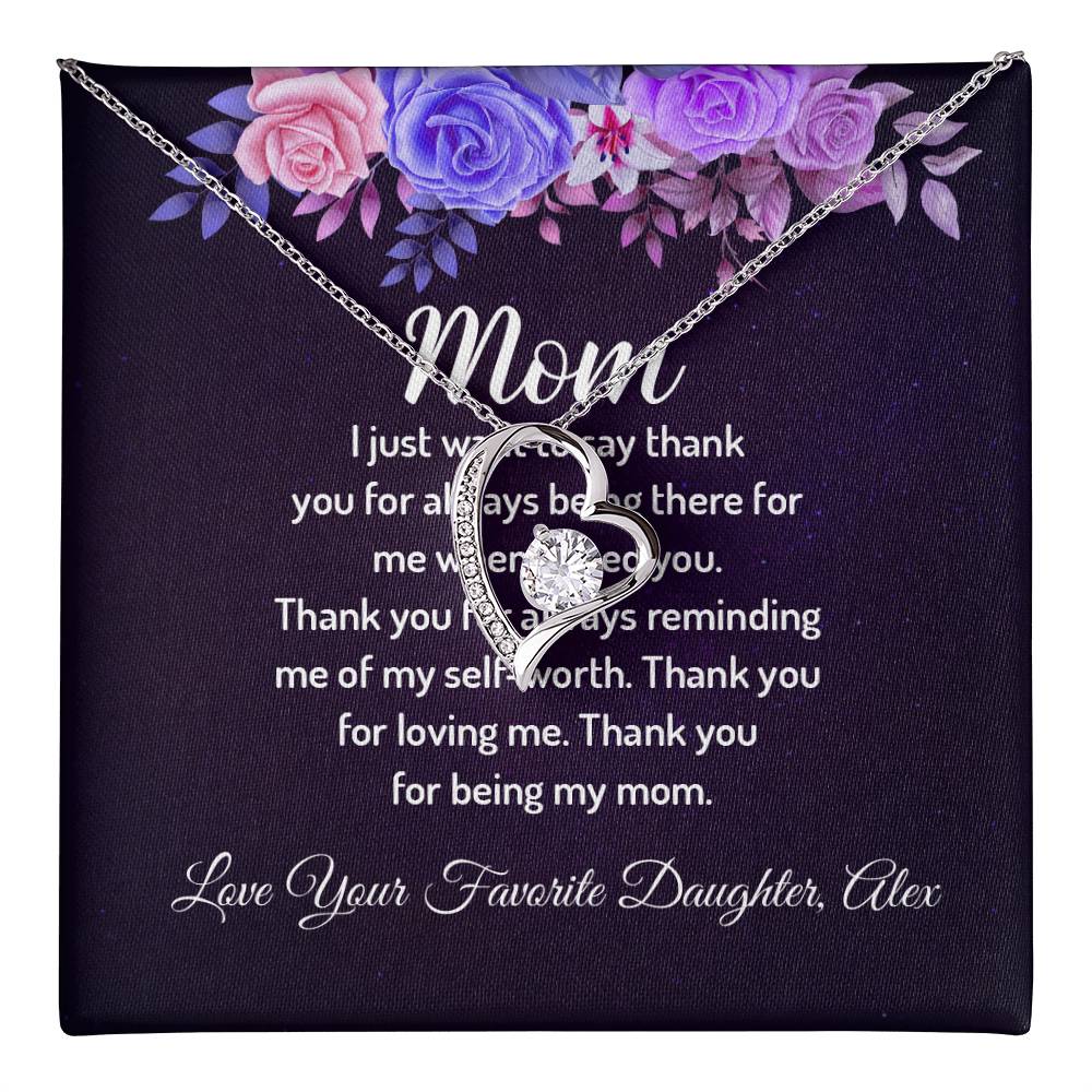 Personalized - Mom I just want to say thank you necklace