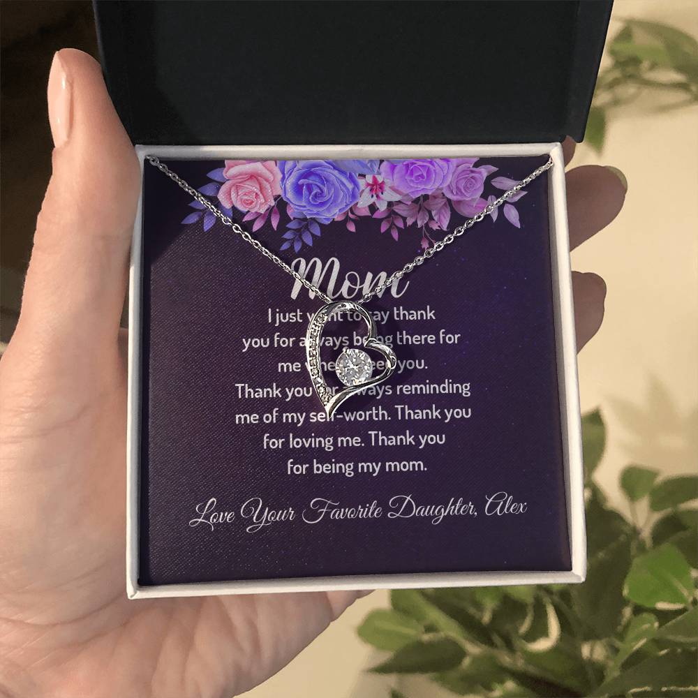 Personalized - Mom I just want to say thank you necklace