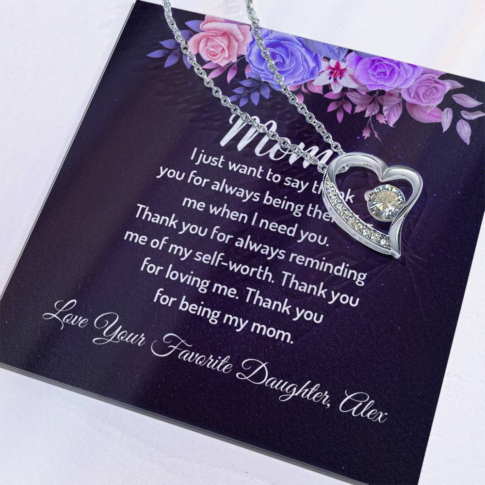 Personalized - Mom I just want to say thank you necklace