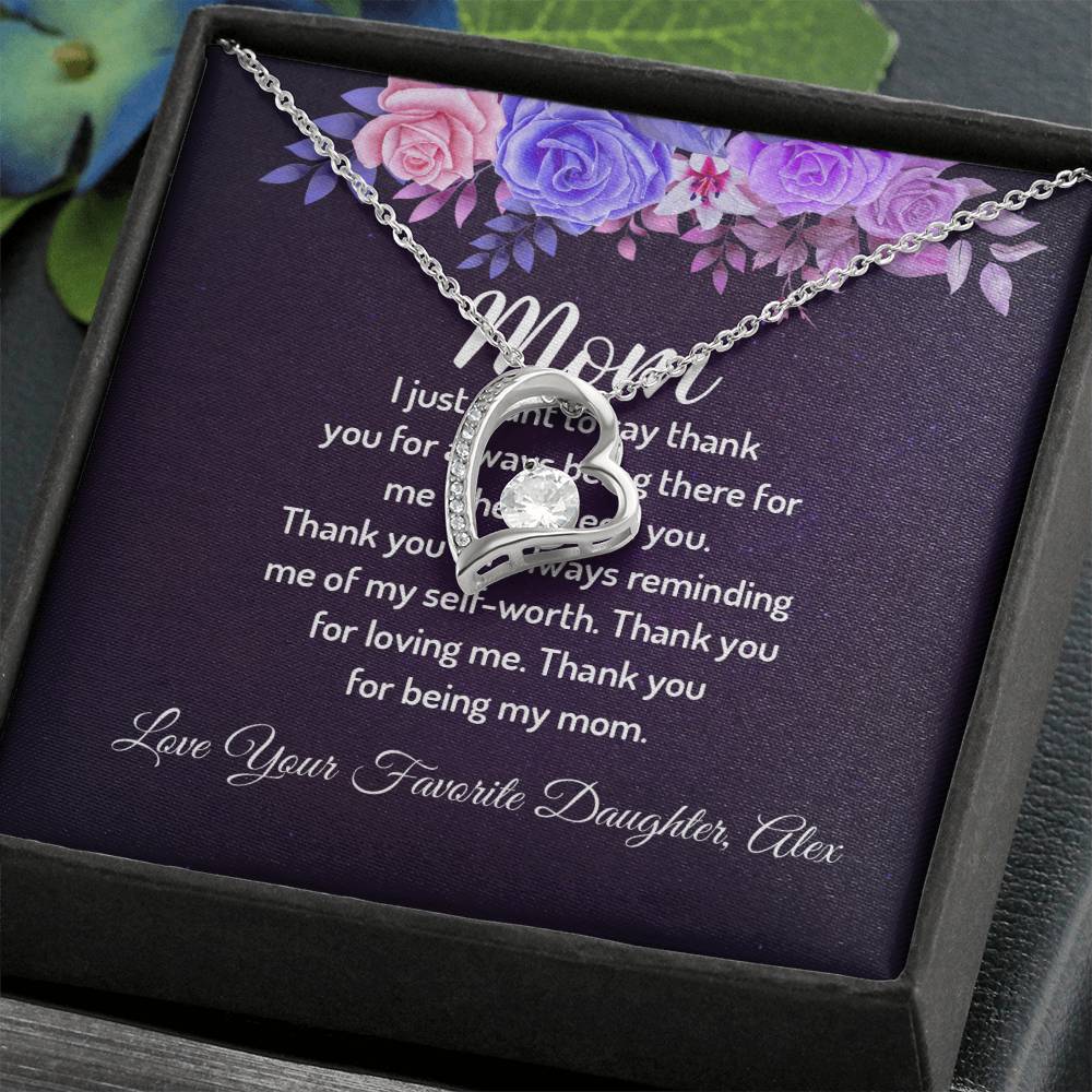 Personalized - Mom I just want to say thank you necklace