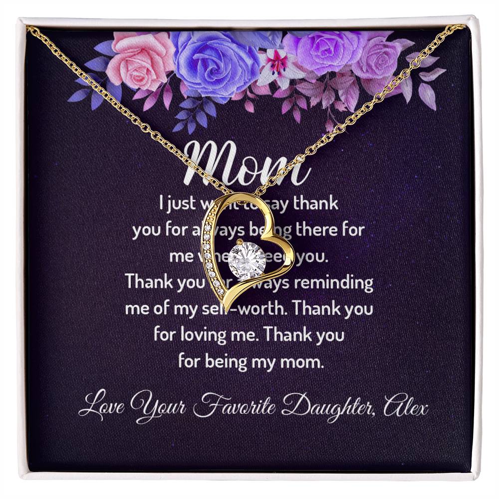 Personalized - Mom I just want to say thank you necklace