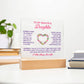 Keepsake Acrylic Bundle - To My Beautiful Daughter - Someday when the pages of my life